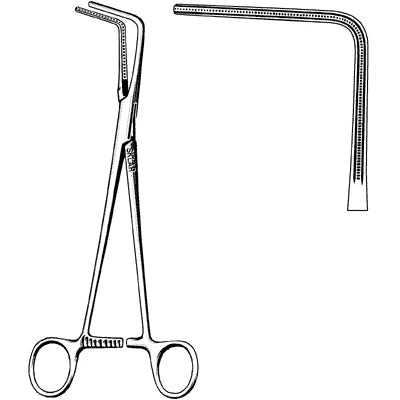 Bronchus Clamp, 23cm, 80mm Jaw