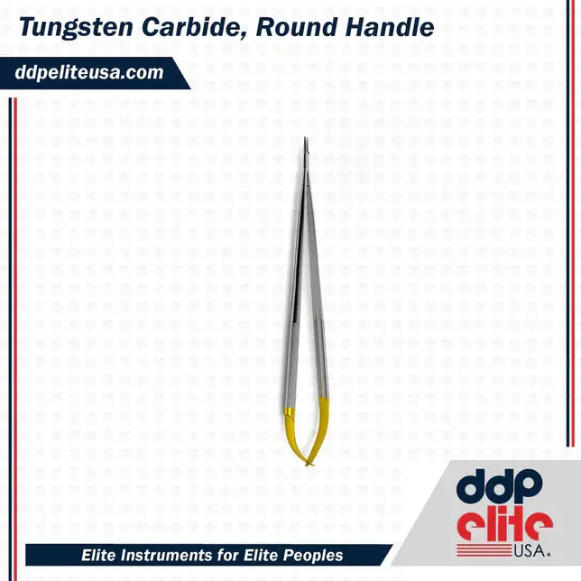 Jacobson Needle Holder - Tungsten Carbide, Round Handle