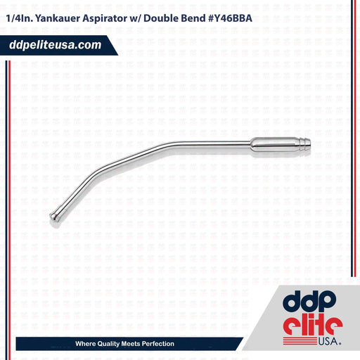 1/4In. Yankauer Aspirator w/ Double Bend #Y46BBA - ddpeliteusa