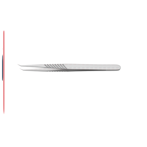 Micro Forceps - Tapered Tip, 7.0 mm Flat Handle, 45 Degree Angle, 5 3/8" - ddpeliteusa