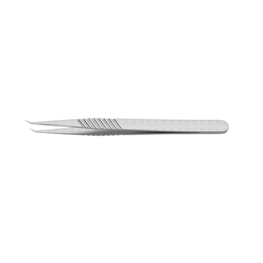 Micro Forceps - Tapered Tip, 9.0 mm Flat Handle, 45 Degree Angle, 5 3/8" - ddpeliteusa