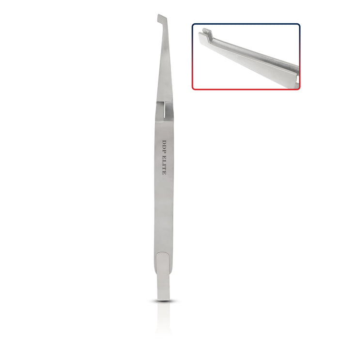 Square Tip Bracket Placer Tweezer with Aligner