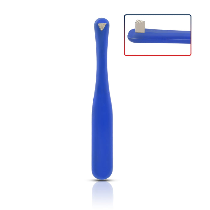 Molar Band Seater Bite Stick Blue with Serrated Tip