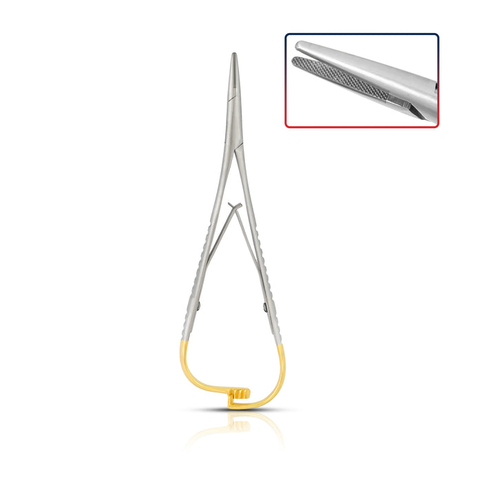 T/C Mathieu Needle Holder 5.5" (Tungsten Carbide Inserts) Stainless Steel