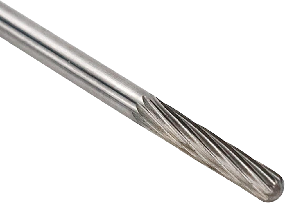 Ø2.3mm Rounded Tip Cylinder Carbide Cutter, Cross Cut