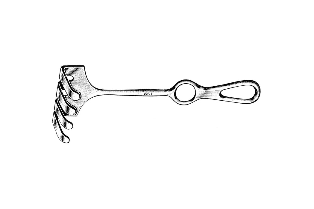 Ollier Retractor 22.5cm 4 Teeth Blunt