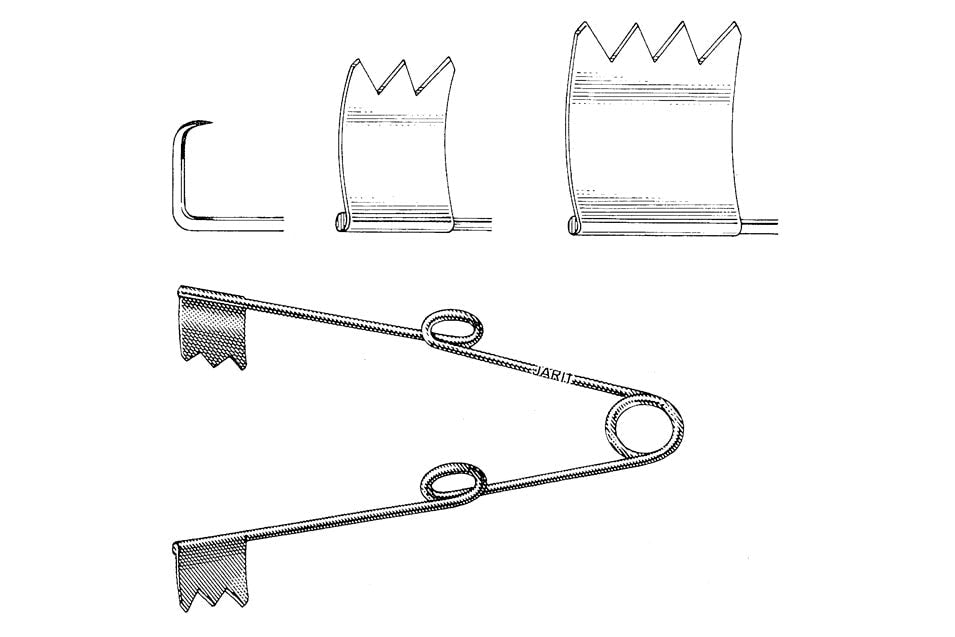 Spring Retractor 4 Prongs Blunt 16cm