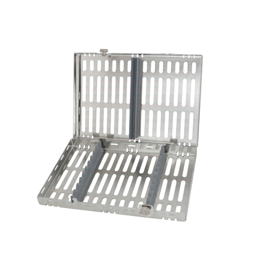 STAINLESS STEEL CASSETTE , MEDIUM, GRAY INSERTS, 5.5 X 8 X 1.25 IN. - ddpeliteusa