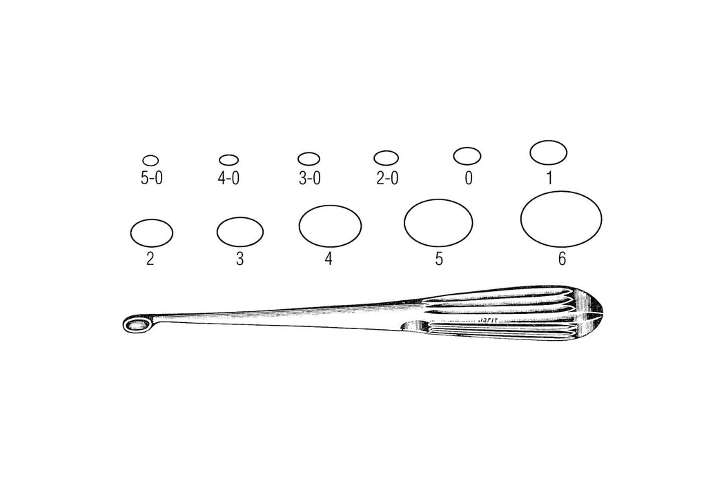 Bruns Bone Curette 17cm Fig. 0000-00