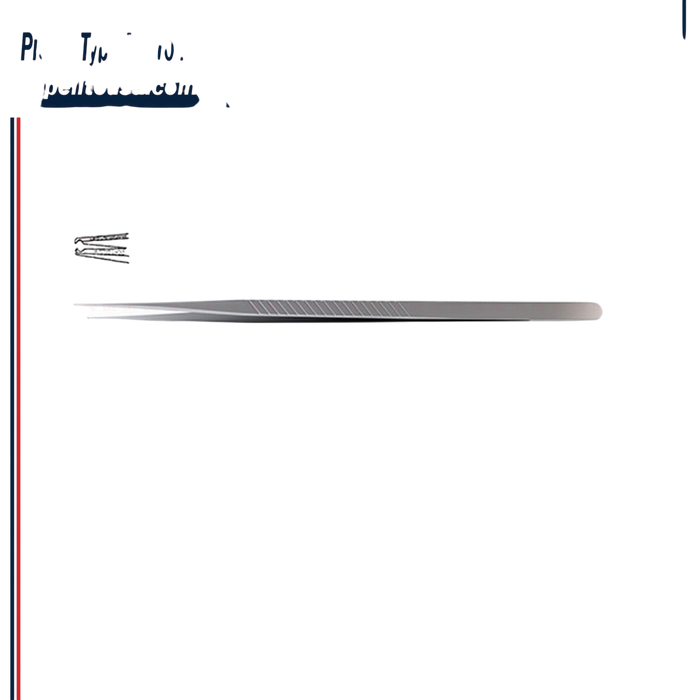 Pierse-Type Micro Forceps - Flat Handle, 7 1/8" - ddpeliteusa