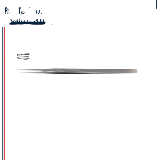 Pierse-Type Micro Forceps - Flat Handle, 7 1/8" - ddpeliteusa