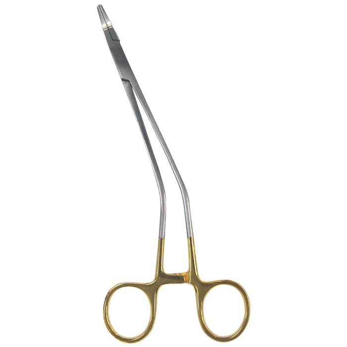 Angled Needle Holders - Tungsten Carbide - 5 3/4" SERRATED