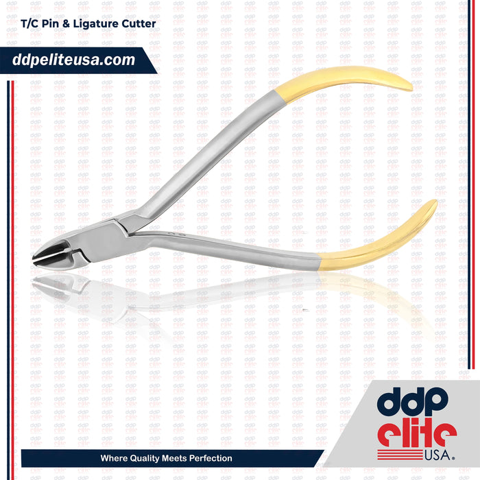 T/C Pin & Ligature Cutter Plier, Light Wire Cutting Pliers with Tip, Tungsten Carbide Inserts