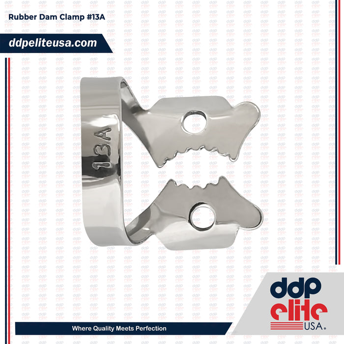 Endodontic Rubber Dam Clamp #13A – Winged Lower Left Molar Clamp