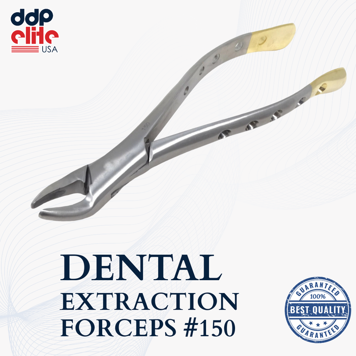 Dental Tooth Extracting Forceps #150 with Serrated Jaws Premium Quality