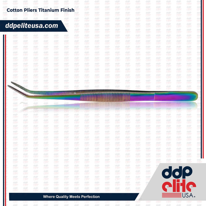 Cotton Dressing Pliers Titanium Finish Multi Color Rainbow - Ddp Elite USA