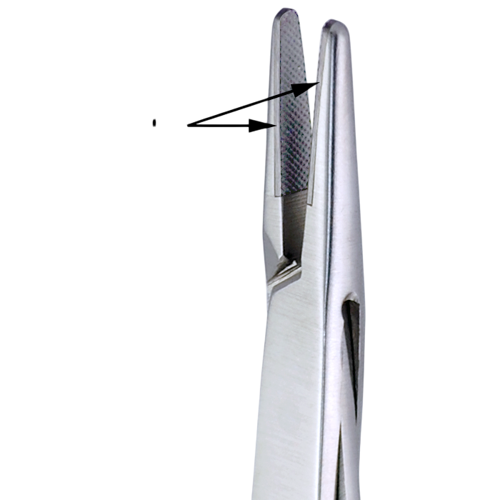 Bayonet Needle Holders - Tungsten Carbide 6 1/2" SERRATED, 4/0-6/0