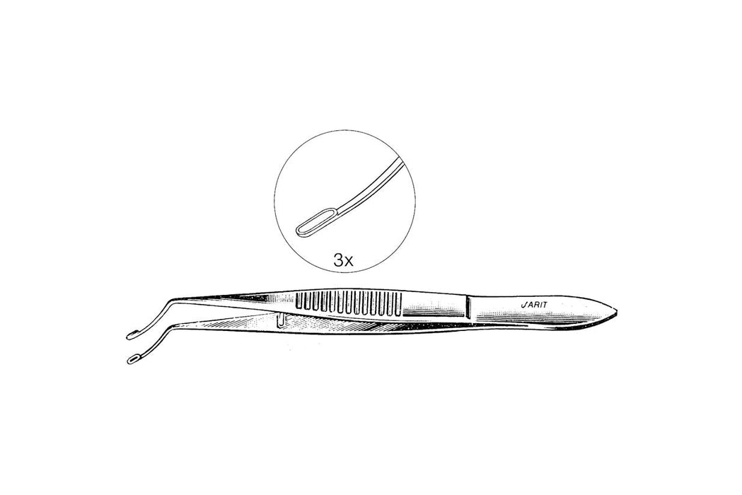 Kraff Capsule Tag Forceps, 11mm Tips, Smooth Platform, Titanium