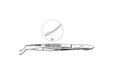 Kraff Capsule Tag Forceps, 11mm Tips, Smooth Platform, Titanium