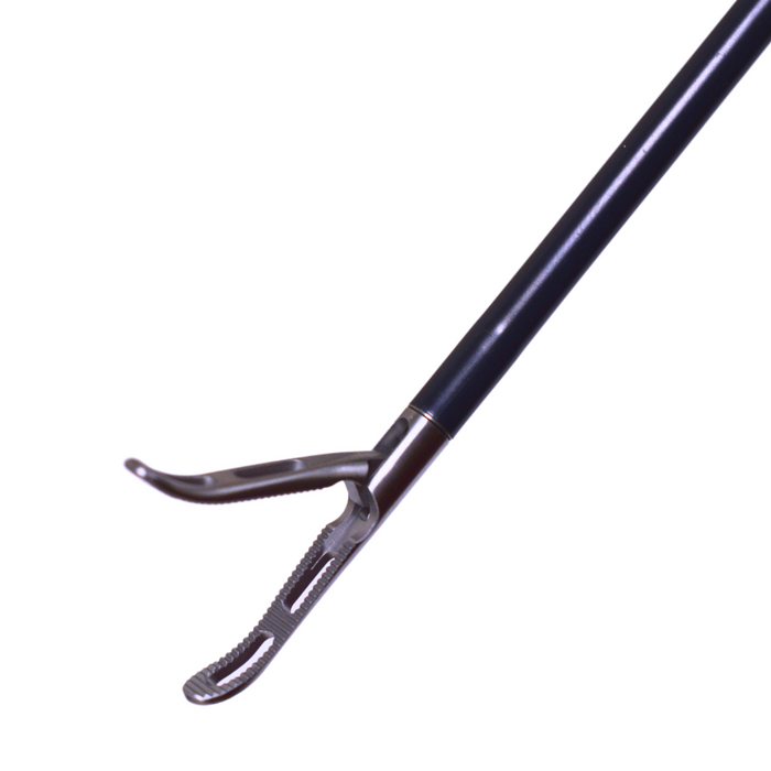 AED Curved Grasper Forceps w/ Ratchet Handle, 5mm x 36cm