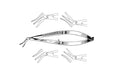 Castroviejo Corneal Scissors 11cm, 15mm Blade, Right