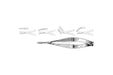 Vannas Capsulotomy Scissors, Straight, 7mm Blade, Titanium