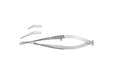 Gills Capsulotomy Scissors, 10mm Angled Blades, Curved Tips, Sharp, Titanium