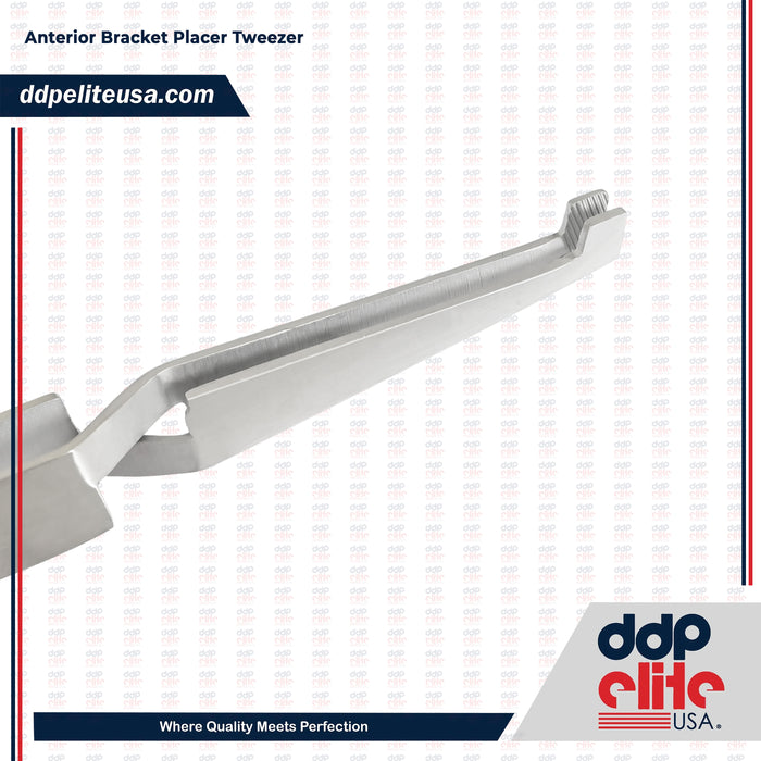 Square Tip Bracket Placer Tweezer with Aligner