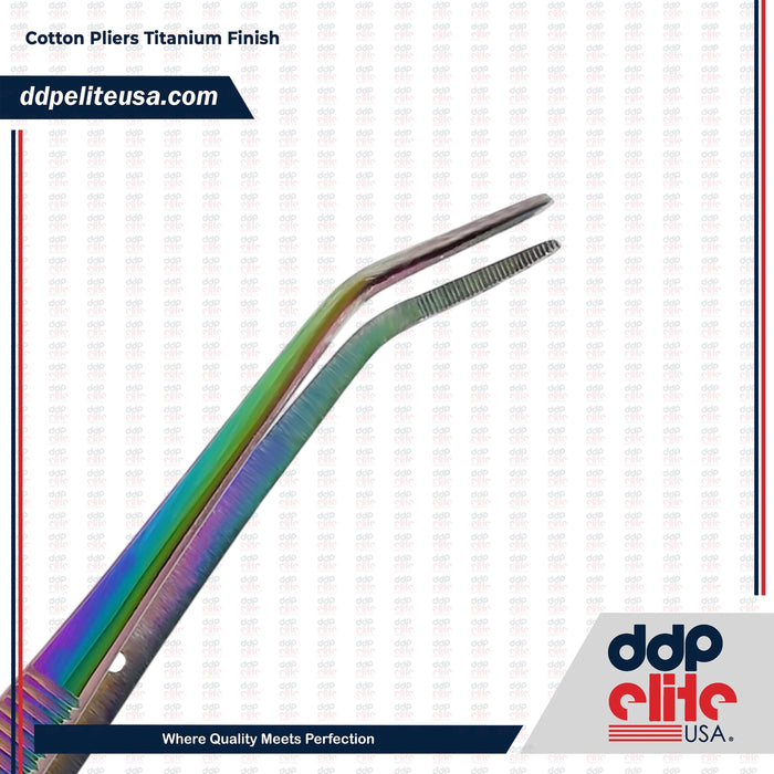 Cotton Dressing Pliers Titanium Finish Multi Color Rainbow - Ddp Elite USA