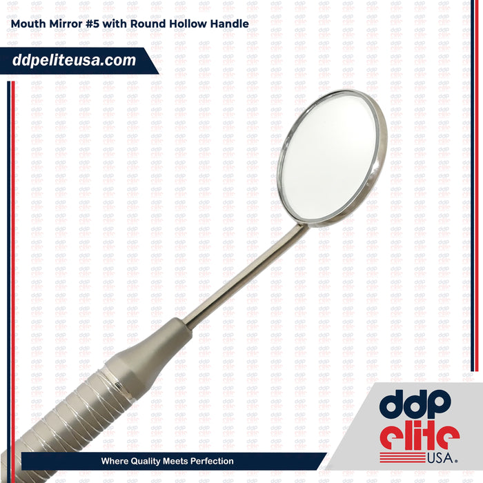 Mouth Mirror #5 with Round Hollow Handle