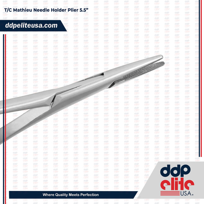 T/C Mathieu Needle Holder 5.5" (Tungsten Carbide Inserts) Stainless Steel