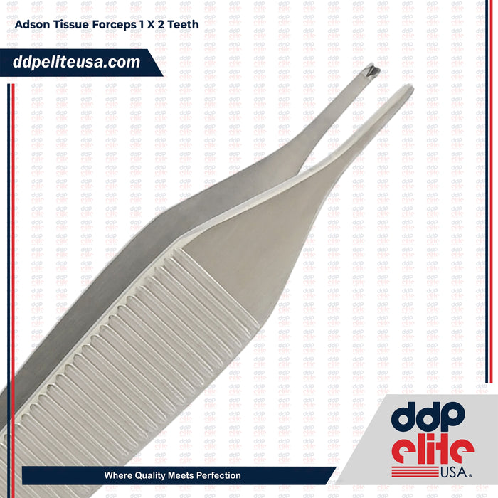 Adson Tissue Forceps 1 X 2 Teeth 4.75"