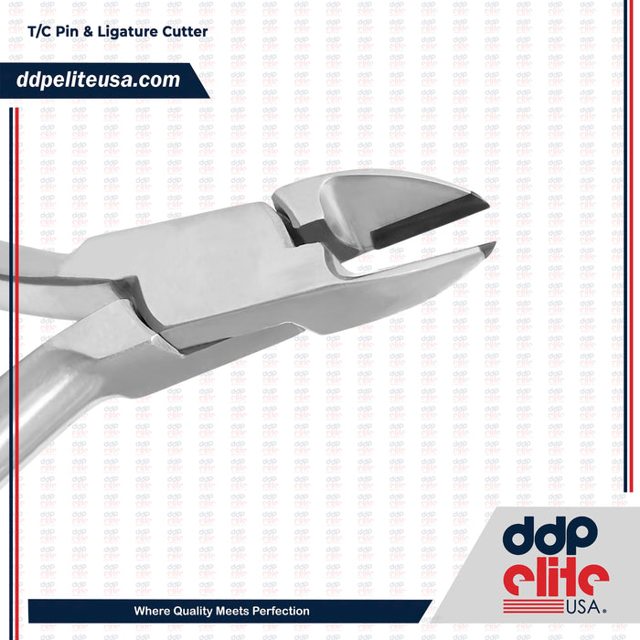 T/C Pin & Ligature Cutter Plier, Light Wire Cutting Pliers with Tip, Tungsten Carbide Inserts