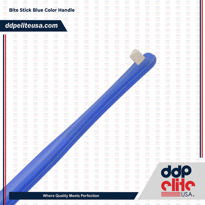 Molar Band Seater Bite Stick Blue with Serrated Tip