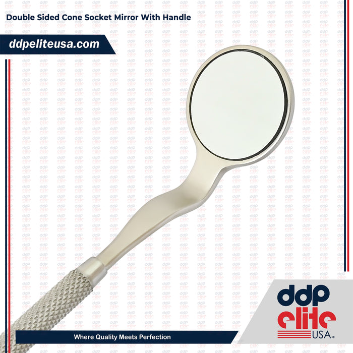 Double Sided Cone Socket Mirror With Solid Handle