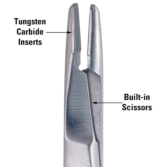 Olsen-Hegar Needle Holder Scissors - Tungsten Carbide 4 3/4" SERRATED