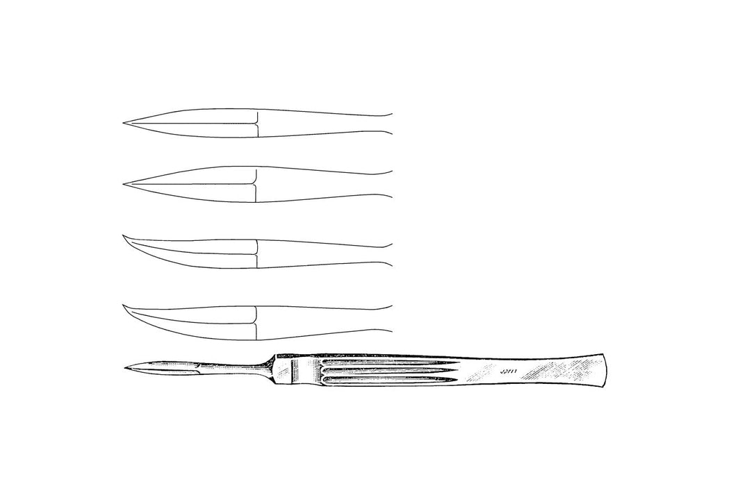 Joseph Nasal Knife, Buttoned, 16 cm