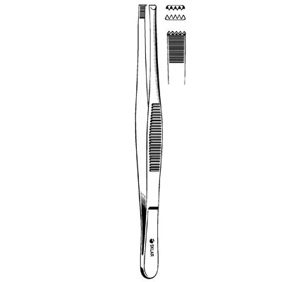 Adlerkreutz Tissue Forceps 4x5 Teeth