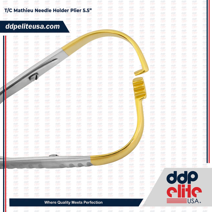 T/C Mathieu Needle Holder 5.5" (Tungsten Carbide Inserts) Stainless Steel