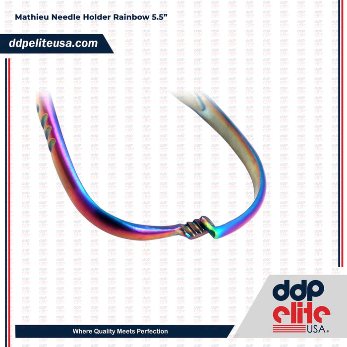 Mathieu Needle Holder 5.5" Multi Color Rainbow Stainless Steel