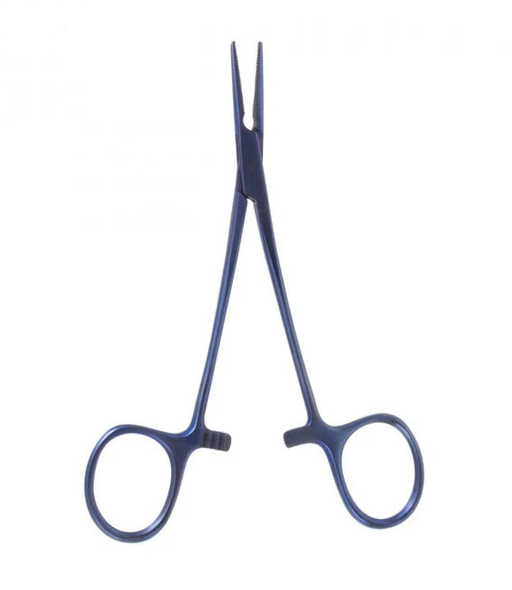 5" Halsted Mosquito Forceps, 1" Curved Titanium Shaft