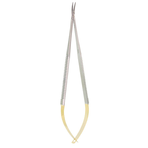 7" Castroviejo GG Needle Holder, curved serrated, no lock
