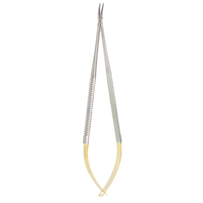 7" Castroviejo GG Needle Holder, curved serrated, no lock