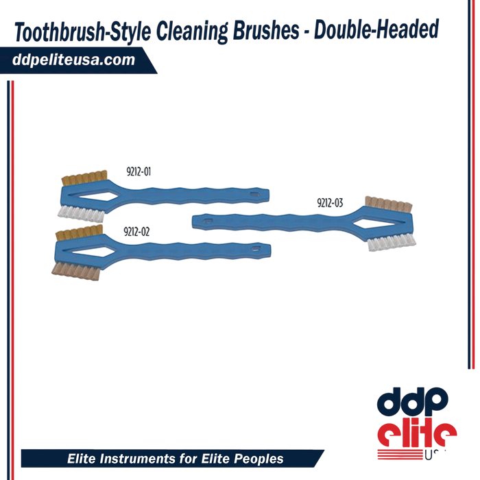 Toothbrush-Style Cleaning Brushes - Double-Headed - ddpeliteusa