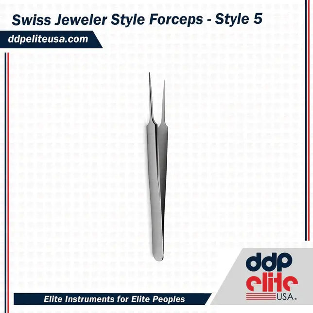 Swiss Jeweler Style Forceps Style 5 | Ddpeliteusa