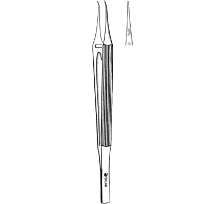Micro Suture Tying Forceps, 95mm, 0.2mm Tip, 1x2 Teeth