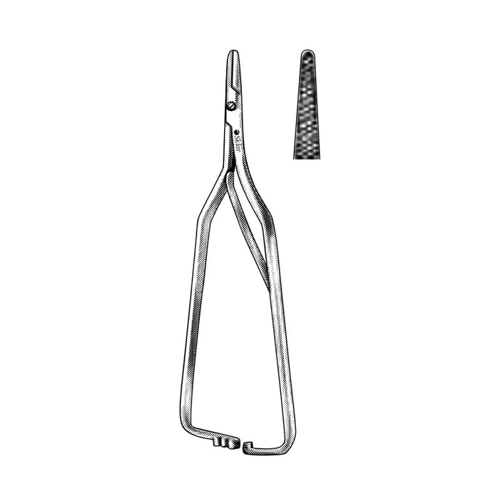 Arruga Needle Holder, Serrated, Straight, 16cm