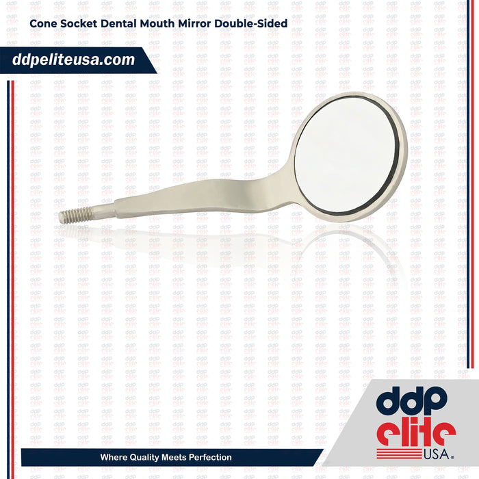 Cone Socket Dental Mouth Mirror Double-Sided - Pack of 7 By Ddp Elite USA