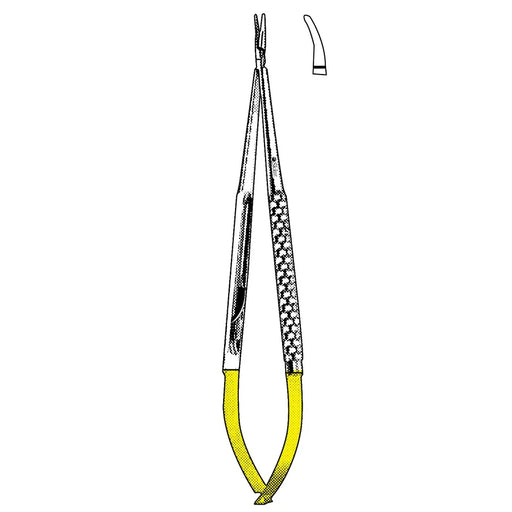 Titanium Needle Holder Curved With Catch