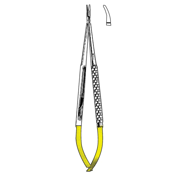 Titanium Needle Holder Curved With Catch
